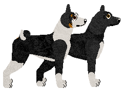 Basenji - Lime Green Flamingos V2